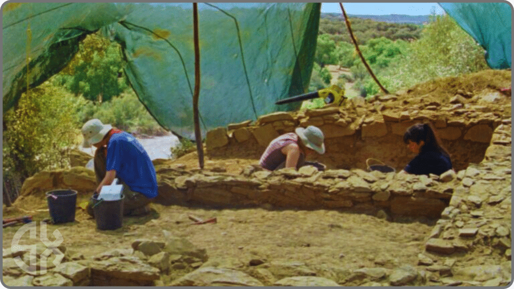 Director Maureen Fazendeiro behind the scenes of The Seasons Film