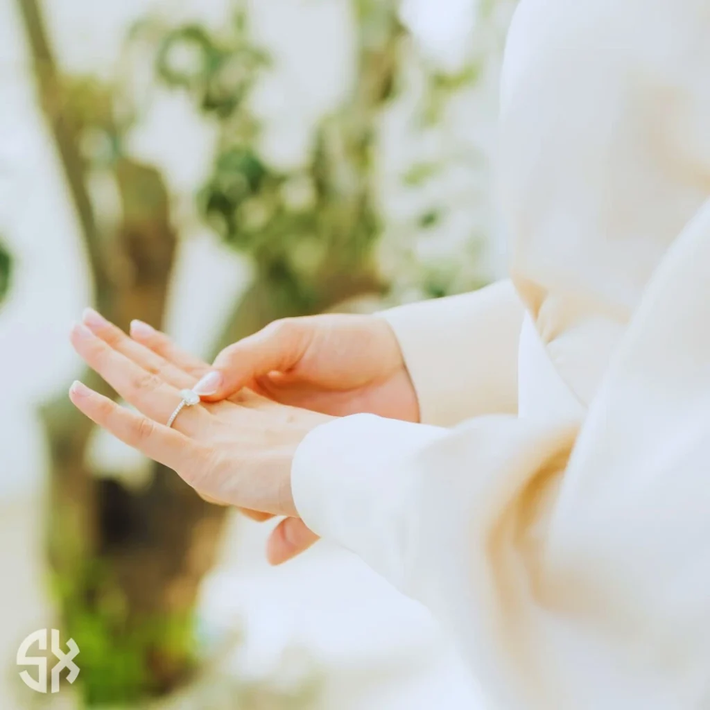 Blerta Celibashi engagement ring during Crown Prince Leka engagement celebration