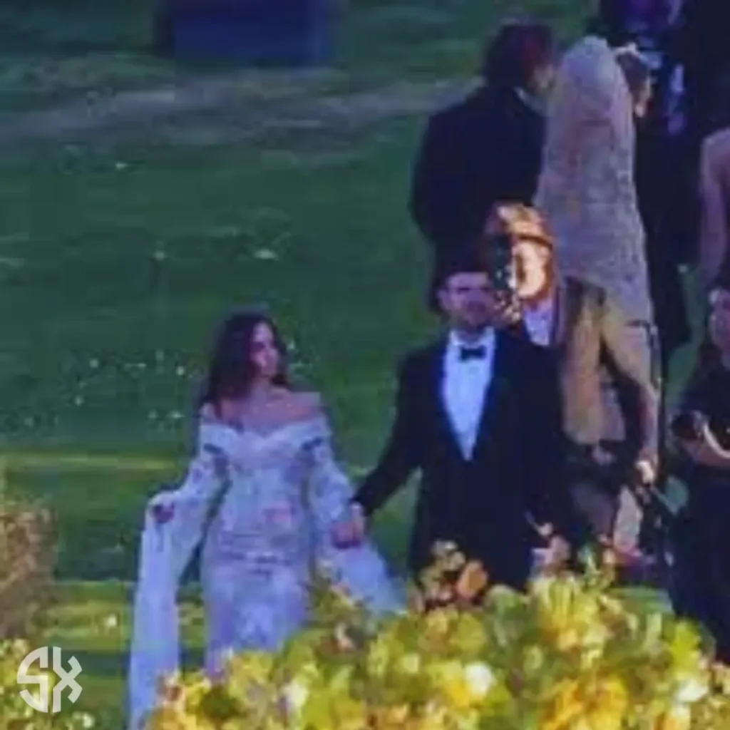 Stella Banderas Wedding lace gown during ceremony in Spain