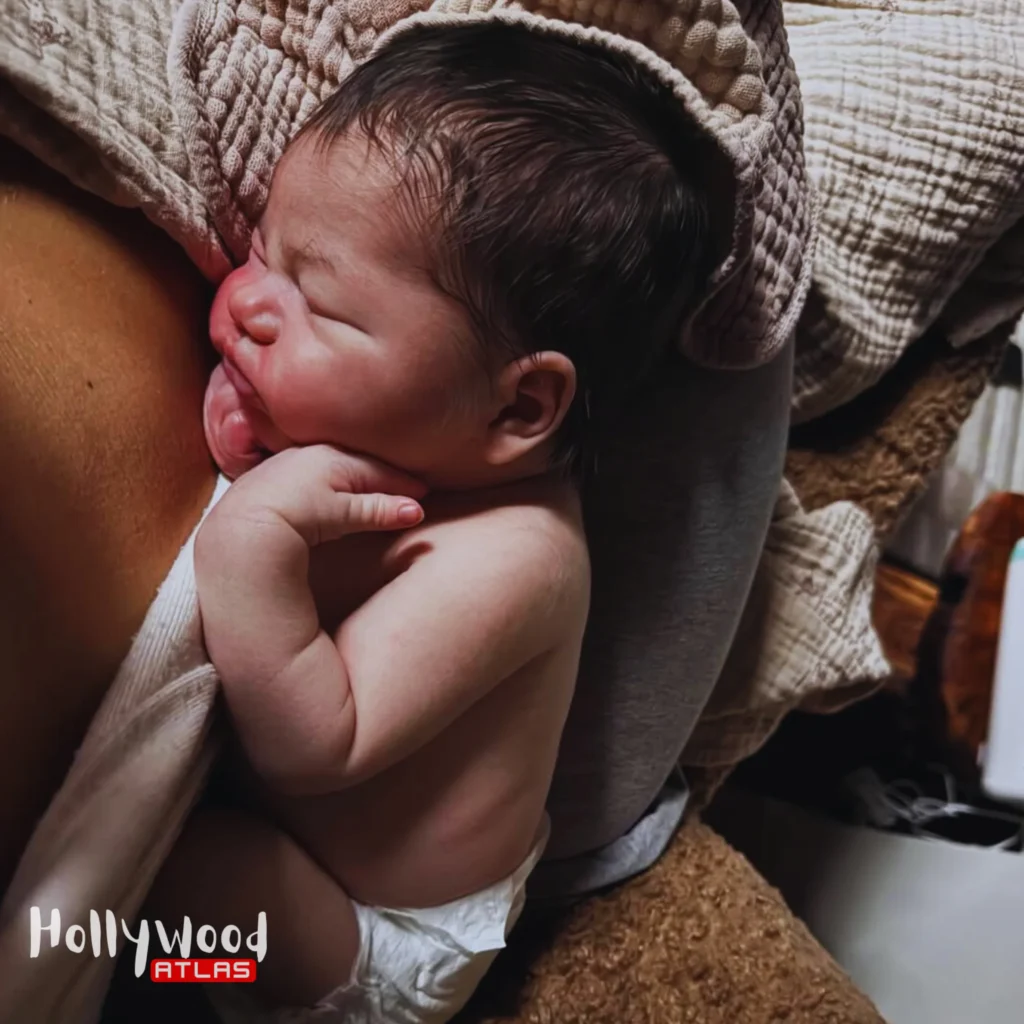 Debbie Ryan welcomes first child, baby girl Felix Winter Dunn, in a peaceful home birth