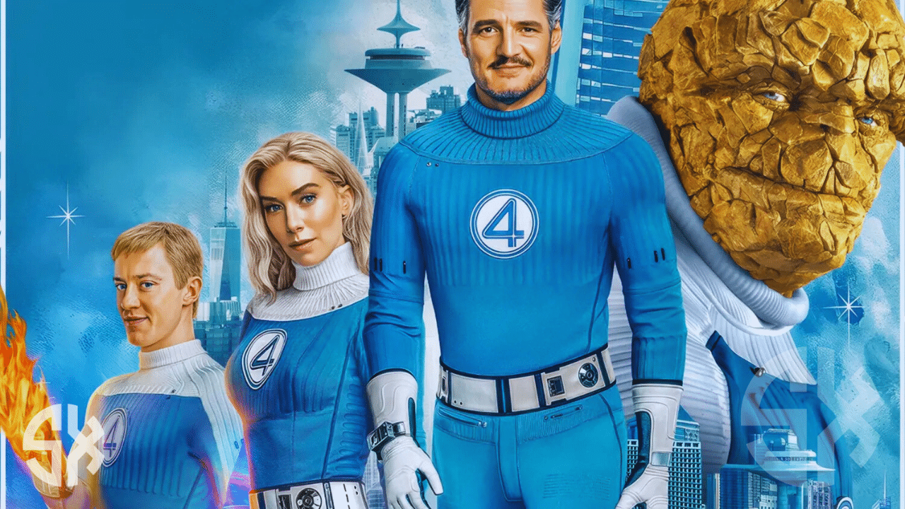 Cast of The Fantastic Four 2025 reboot featuring Reed Richards Sue Storm and the team
