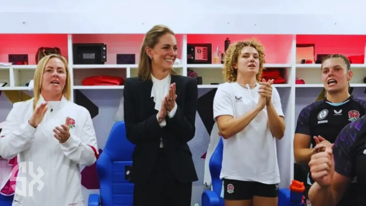 Kate Middleton Red Roses support during the 2025 Women’s Rugby World Cup Final