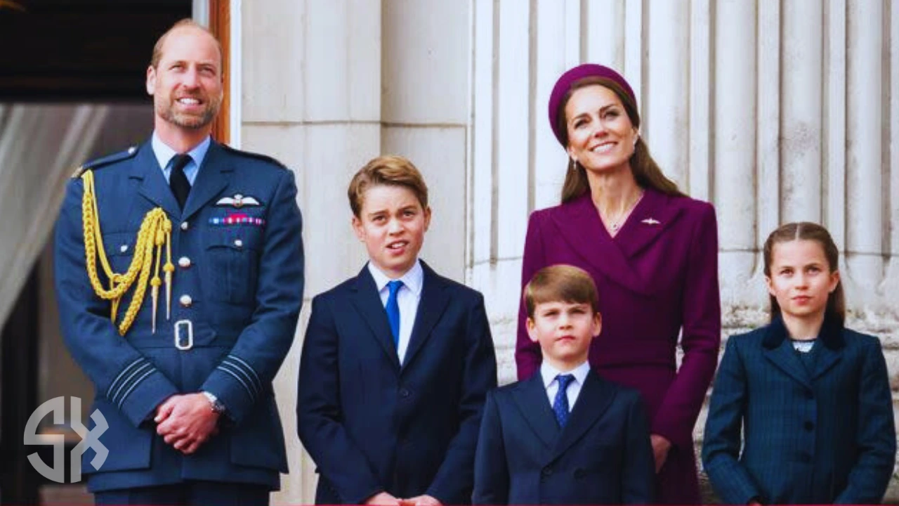 Prince William and Kate Middleton during Harry Potter set visit with their children