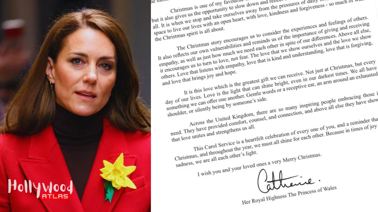 Alt Text: Close-up of Kate Middleton handwritten note honoring cancer victims at Ever After Garden