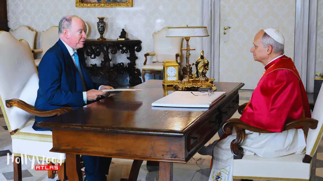 Prince Albert of Monaco scar visible during Vatican meeting with Pope Leo